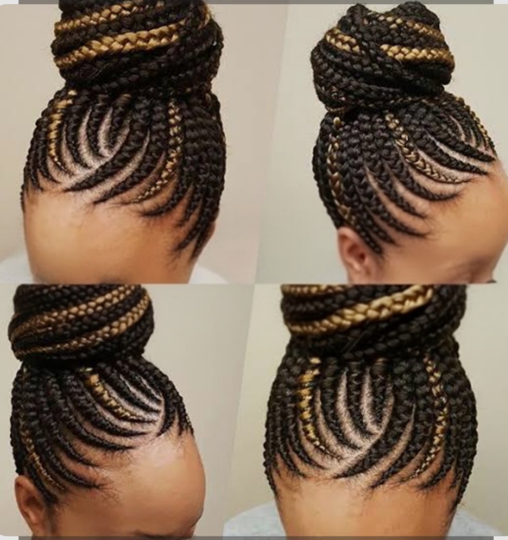 nattes collées chignon